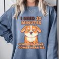 Dog Introvert I Need 20 Minutes Where No One Comes Comfort Colors Sweatshirt Blue Jean