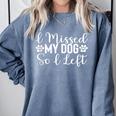 Dog Lover Introvert Sarcasm For Women Men Kids Comfort Colors Sweatshirt Blue Jean