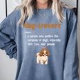Dog-Trovert Shih Tzu Humor Definition Introvert Comfort Colors Sweatshirt Blue Jean