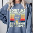 I Don't Like Morning People Introvert Introverted Antisocial Comfort Colors Sweatshirt Blue Jean