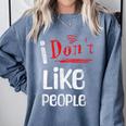 I Don't Like People Introvert Small Comfort Colors Sweatshirt Blue Jean I Don't Like People Introvert Small Comfort Colors Sweatshirt Blue Jean