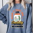 Don't Test Me Introvert's Comfort Colors Sweatshirt Blue Jean Don't Test Me Introvert's Comfort Colors Sweatshirt Blue Jean
