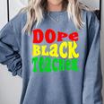 Dope Teacher African American Graduation History Month Comfort Colors Sweatshirt Blue Jean