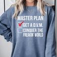 DVM Veterinarian Graduation Doctor Veterinary Medicine Comfort Colors Sweatshirt Blue Jean