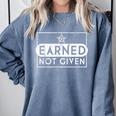 Earned Not Given Police Graduation Deputy Sheriff Comfort Colors Sweatshirt Blue Jean