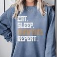 Eat Sleep Robotics Repeat Shirt Graduation Comfort Colors Sweatshirt Blue Jean