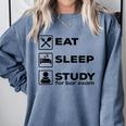 Eat Sleep Study For Bar Exam Lawyer Graduation Comfort Colors Sweatshirt Blue Jean