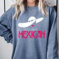 Educated Mexican Graduation Shirt For Women Comfort Colors Sweatshirt Blue Jean