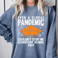 Elementary School 2021 Degree Graduation Graduate Comfort Colors Sweatshirt Blue Jean