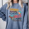 Elementary School End Of Year Graduation Middle Comfort Colors Sweatshirt Blue Jean