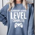 Elementary School Level Complete Gamer Graduate Graduation Comfort Colors Sweatshirt Blue Jean
