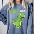 EMT Rex Paramedic Graduation Firefighter Comfort Colors Sweatshirt Blue Jean