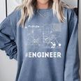 ENGINEER MATH COLLEGE GIFT IDEA GRADUATION T-SHIRT GRAPHIC Comfort Colors Sweatshirt Blue Jean