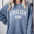 English Major Graduation Books Literature Lover Comfort Colors Sweatshirt Blue Jean