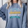 Evangelist Shirt Awesome Job Occupation Graduation Comfort Colors Sweatshirt Blue Jean