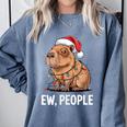 Ew People Capybara Christmas Lights Introvert Humor Comfort Colors Sweatshirt Blue Jean Ew People Capybara Christmas Lights Introvert Humor Comfort Colors Sweatshirt Blue Jean