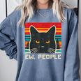 Ew People Cat Saying Introvert Women Men Kids Comfort Colors Sweatshirt Blue Jean Ew People Cat Saying Introvert Women Men Kids Comfort Colors Sweatshirt Blue Jean
