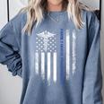 Family Nurse Practitioner Flag FNP Nursing Graduation Comfort Colors Sweatshirt Blue Jean