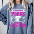 Female Lawyer Women Law Student Graduation Bar Exam Comfort Colors Sweatshirt Blue Jean