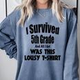 Fifth 5th Grade Graduation Shirt Child Graduate Education Comfort Colors Sweatshirt Blue Jean
