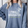 I Finally Graduated Back To Gaming Gamer Graduation Comfort Colors Sweatshirt Blue Jean
