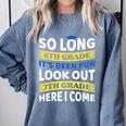 First Day School 7th Grade 6th Grade Graduation Comfort Colors Sweatshirt Blue Jean