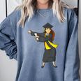 Flossing Graduation Class Of 2019 Women Comfort Colors Sweatshirt Blue Jean