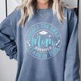 Forget The Grad Mom Survived Class Of 2025 Graduation Comfort Colors Sweatshirt Blue Jean