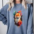 Fox For Fox Lovers Men Women Kids Introverts Comfort Colors Sweatshirt Blue Jean