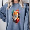 Fox For Fox Lovers Men Women Kids Introverts Comfort Colors Sweatshirt Blue Jean