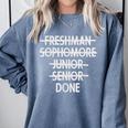 Freshman To Senior Class Of 2018 Senior Graduation T Shirt Comfort Colors Sweatshirt Blue Jean