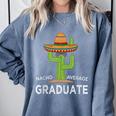 Fun High School College Graduate Humor Graduation Comfort Colors Sweatshirt Blue Jean