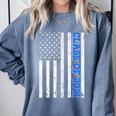 Funny Class Of 2021 American Flag Senior Graduation Comfort Colors Sweatshirt Blue Jean