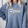 Funny Class Of 2022 Senior Graduate College Graduation Comfort Colors Sweatshirt Blue Jean