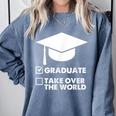 Funny Graduate Joke Mens Womens Graduation Gifts Comfort Colors Sweatshirt Blue Jean