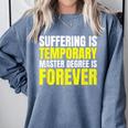 FUnny MBA Student Mastered It Masters Degree Graduation Comfort Colors Sweatshirt Blue Jean