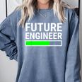 Future Engineer Loading Bar Cool Graduation Comfort Colors Sweatshirt Blue Jean