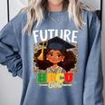 Future HBCU Grad Afro Girl College Graduation Kids Comfort Colors Sweatshirt Blue Jean