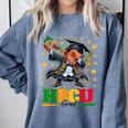 Future HBCU Grad Dabbing Kid Graduation For Boys Kids Comfort Colors Sweatshirt Blue Jean
