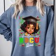 Future HBCU Grad Girl Kids Graduation HBCU College Comfort Colors Sweatshirt Blue Jean