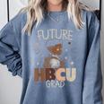 Future HBCU Grad Graduate Afro Boy College Graduation Comfort Colors Sweatshirt Blue Jean