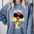 Future HBCU Grad Graduate Afro Girl College Graduation Comfort Colors Sweatshirt Blue Jean