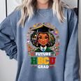 Future HBCU Grad Graduation Students Girl Kids Comfort Colors Sweatshirt Blue Jean
