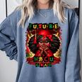 Future HBCU Grad History Girl Graduation HBCU Comfort Colors Sweatshirt Blue Jean