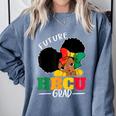 Future HBCU Grad History Girl Graduation HBCU Kids Comfort Colors Sweatshirt Blue Jean
