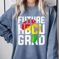 Future HBCU Graduate Afro Girls College Graduation Comfort Colors Sweatshirt Blue Jean