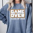 Game Over Class Of 2018 Graduation Shirt Comfort Colors Sweatshirt Blue Jean