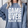 Game Over Class Of 2019 Graduation Senior T-Shirt Comfort Colors Sweatshirt Blue Jean