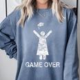 Game Over Graduate Gaming Graduation Cap Class Of 2018 Tee Comfort Colors Sweatshirt Blue Jean