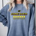 Game Over Insert 30K To Continue Graduation s Comfort Colors Sweatshirt Blue Jean